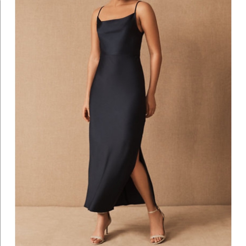 BHLDN Navy Midi Dress